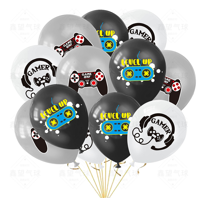 Esports Gaming Controller - Globos de juego blanco y negro