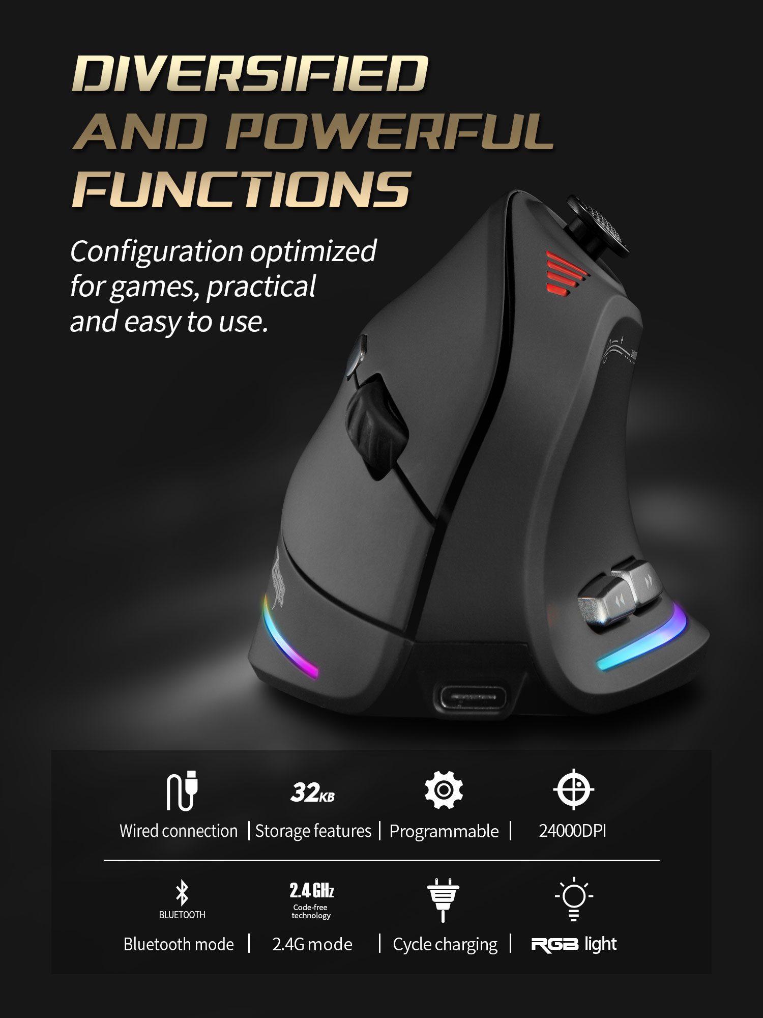 Jomaa RGB retroiluminado Contr - Esports Gaming Controller reseña y precio